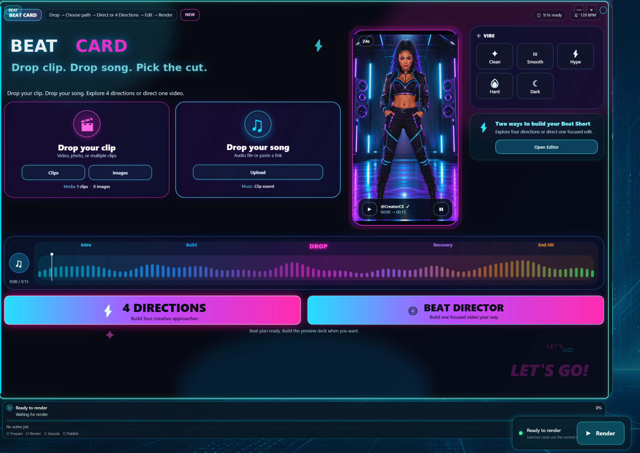 Current ShortmakerCS Beat Card interface