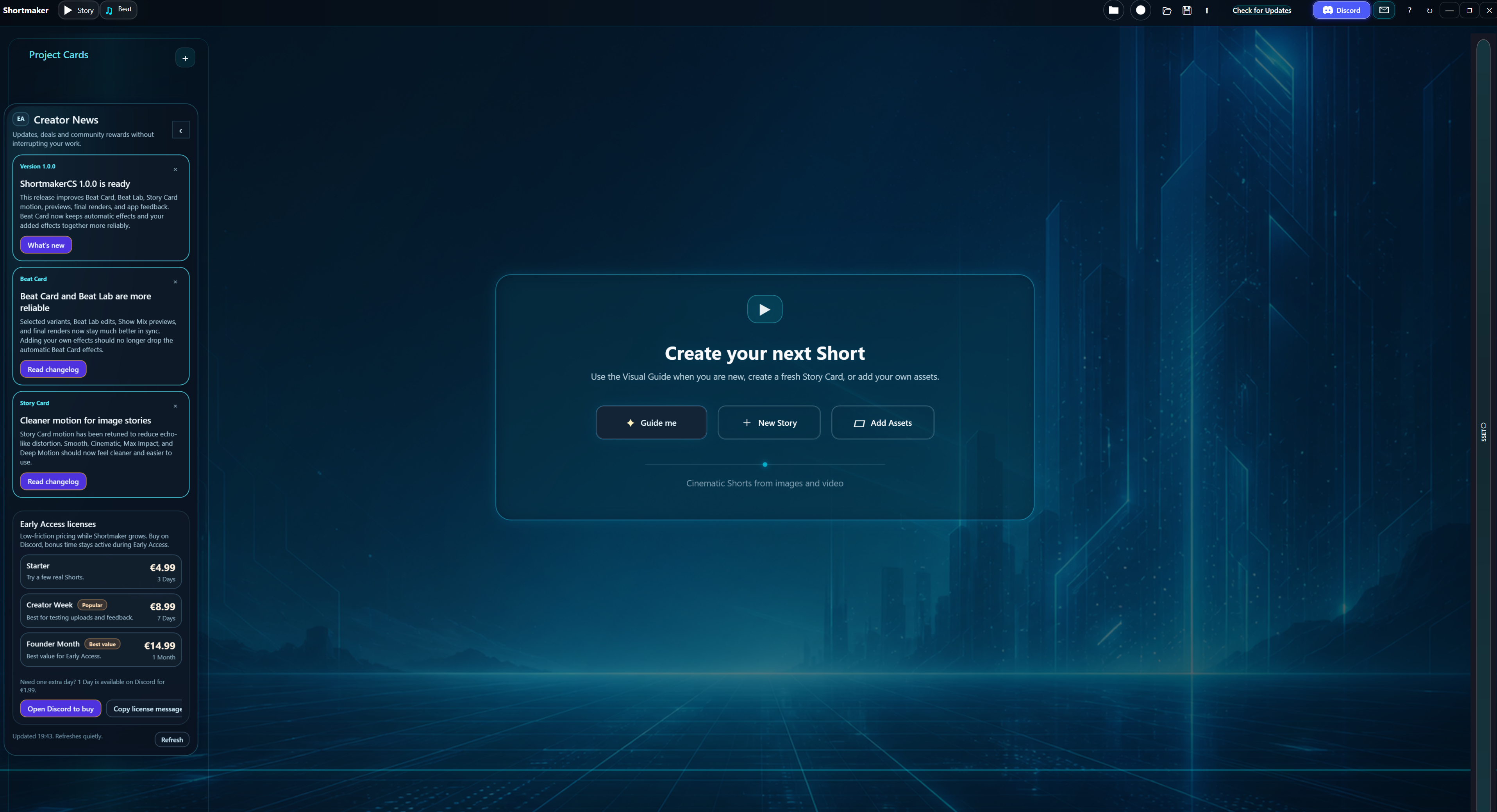 ShortmakerCS interface preview